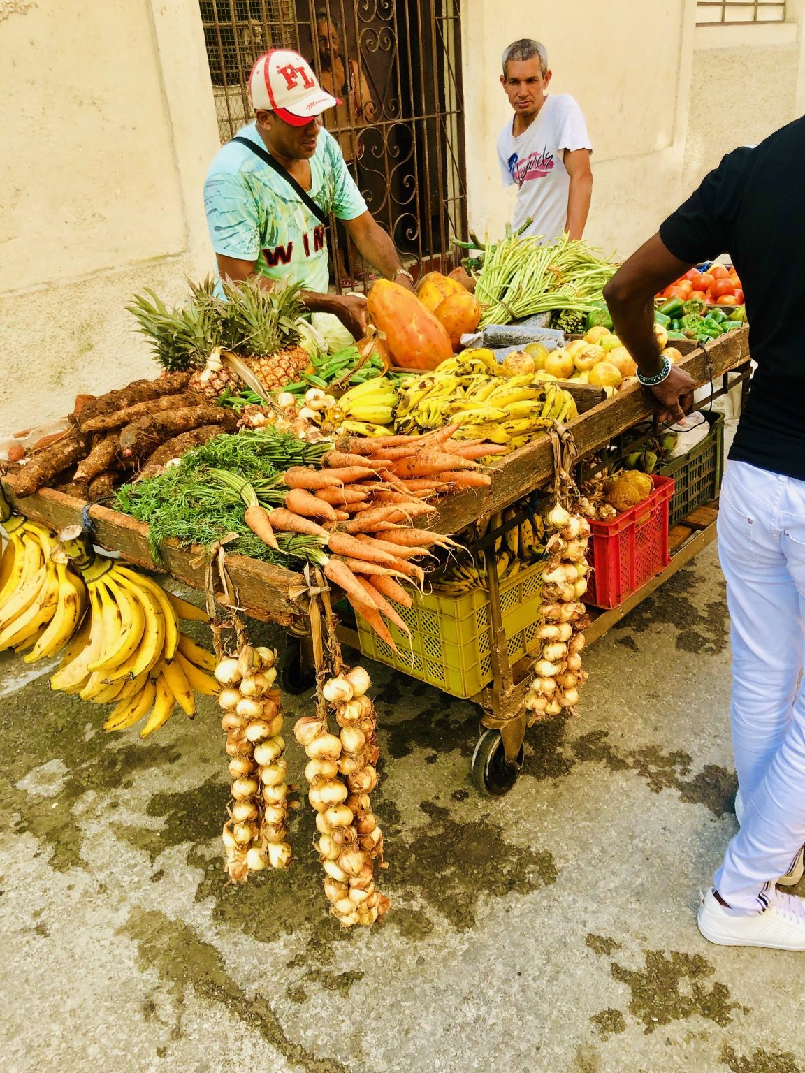 cuban fruit and vegetables street vendor